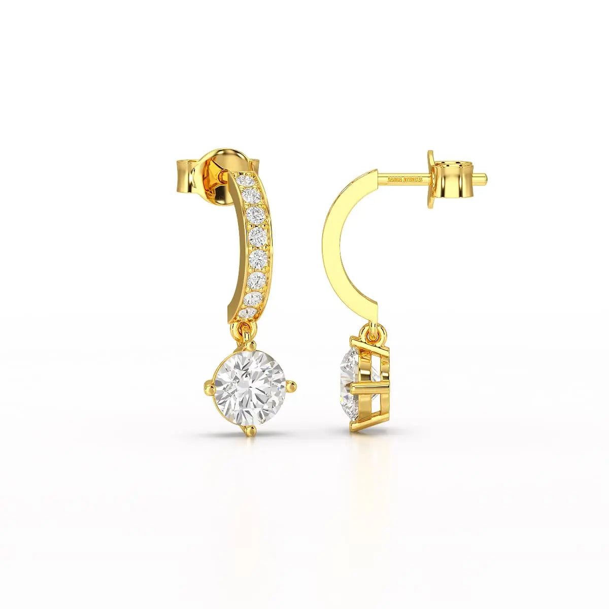 1.41 CT Lab Diamond Dangle Earring Jama Jewels