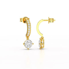 1.41 CT Lab Diamond Dangle Earring Jama Jewels