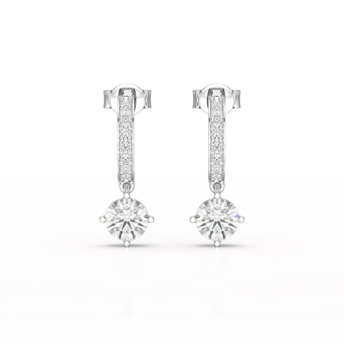 1.41 CT Lab Diamond Dangle Earring Jama Jewels