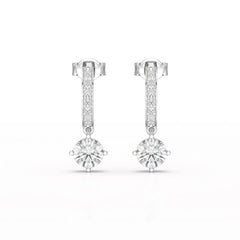 1.41 CT Lab Diamond Dangle Earring Jama Jewels