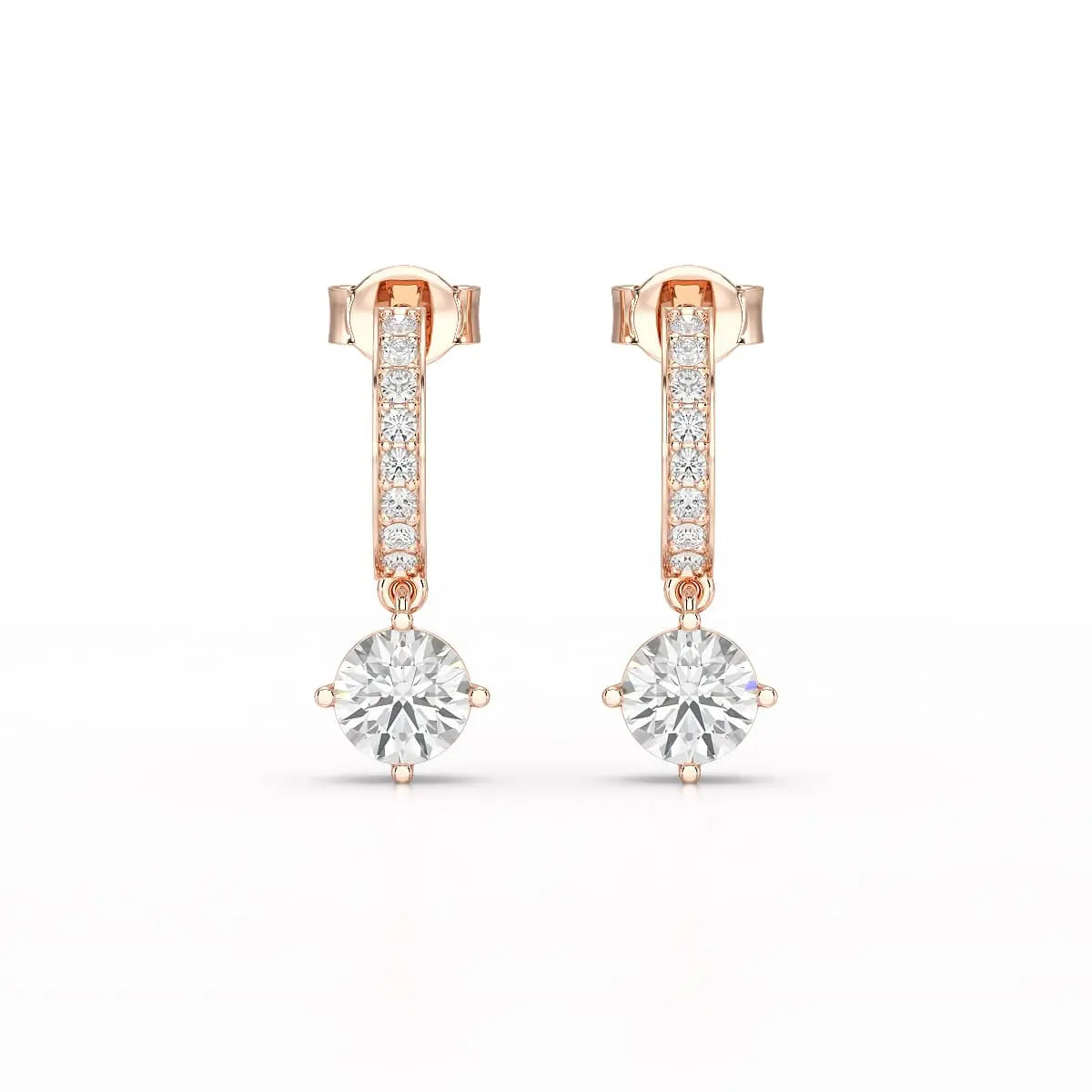 1.41 CT Lab Diamond Dangle Earring Jama Jewels