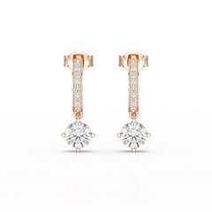 1.41 CT Lab Diamond Dangle Earring Jama Jewels