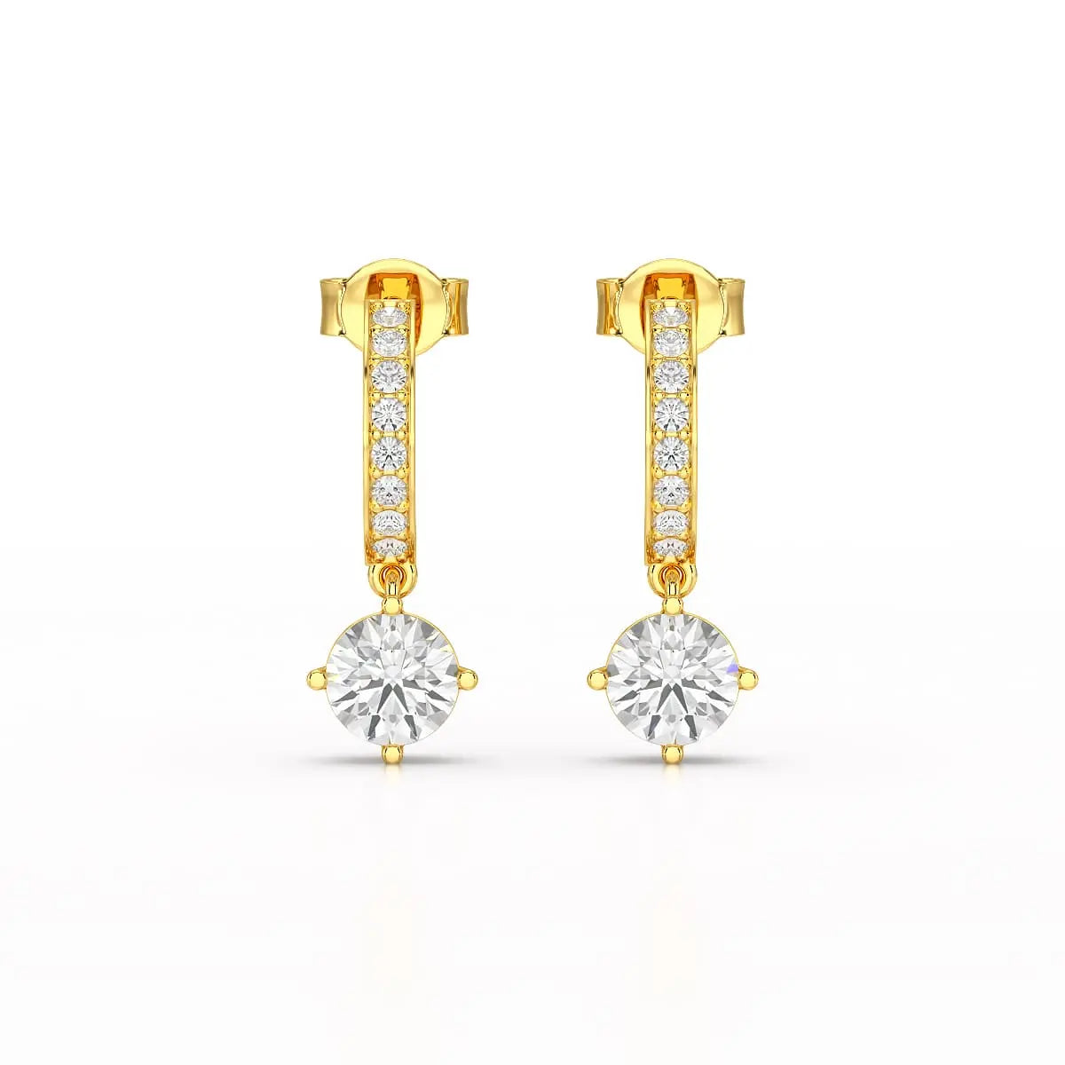 1.41 CT Lab Diamond Dangle Earring Jama Jewels