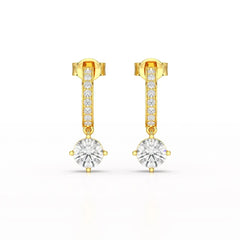 1.41 CT Lab Diamond Dangle Earring Jama Jewels