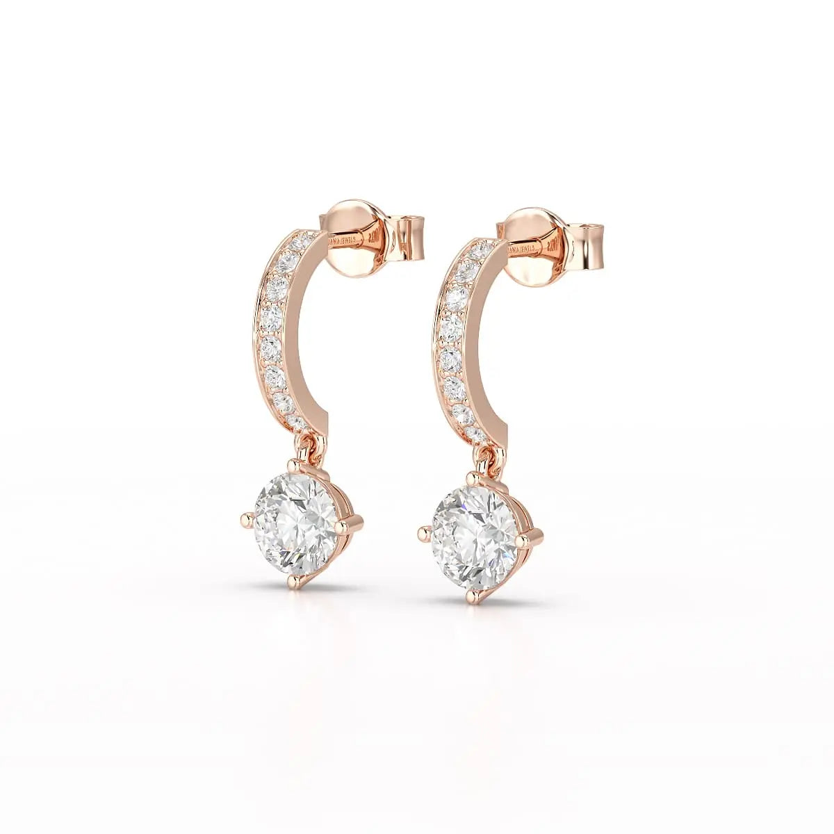 1.41 CT Lab Diamond Dangle Earring Jama Jewels
