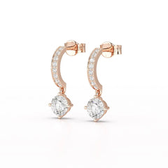 1.41 CT Lab Diamond Dangle Earring Jama Jewels