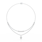Lab Diamond 2.9 CT Two Layered Necklace
