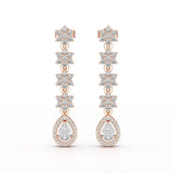 1.48 CT Pear Cut Drop Lab Diamond Earring
