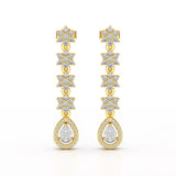 1.48 CT Pear Cut Drop Lab Diamond Earring