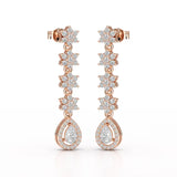 1.48 CT Pear Cut Drop Lab Diamond Earring