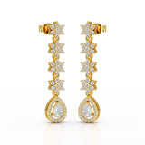 1.48 CT Pear Cut Drop Lab Diamond Earring
