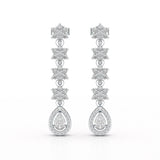 1.48 CT Pear Cut Drop Lab Diamond Earring
