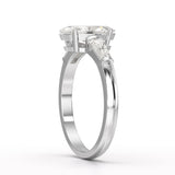 1.4 CT Marquise Cut Lab Diamond Three Stone Ring
