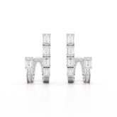 1.53 CT Lab Diamond Emerald Cut Earrings