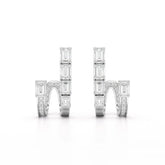 1.53 CT Lab Diamond Emerald Cut Earrings Jama Jewels
