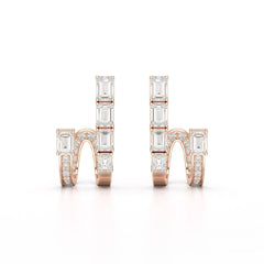 1.53 CT Lab Diamond Emerald Cut Earrings Jama Jewels