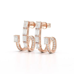 1.53 CT Lab Diamond Emerald Cut Earrings Jama Jewels
