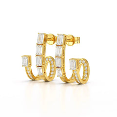 1.53 CT Lab Diamond Emerald Cut Earrings Jama Jewels