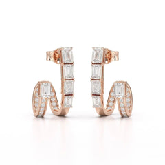 1.53 CT Lab Diamond Emerald Cut Earrings Jama Jewels