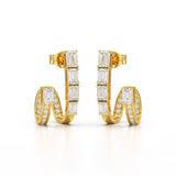 1.53 CT Lab Diamond Emerald Cut Earrings