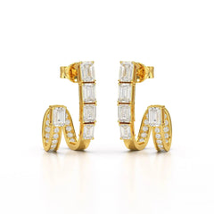 1.53 CT Lab Diamond Emerald Cut Earrings Jama Jewels