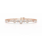 1.53 CT Pear Cut Lab Grown Diamond Bracelet