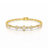 1.53 CT Pear Cut Lab Grown Diamond Bracelet