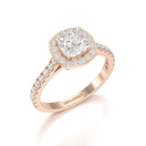 1.56 CT Lab Diamond Cushion Cut Halo Diamond