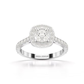 1.56 CT Lab Diamond Cushion Cut Halo Diamond