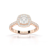 1.56 CT Lab Diamond Cushion Cut Halo Diamond
