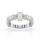 1.56 CT Cluster Baguettes Lab Diamond Ring