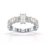 1.56 CT Cluster Baguettes Lab Diamond Ring