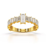 1.56 CT Cluster Baguettes Lab Diamond Ring
