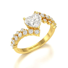 1.57 CT Heart Shaped Lab Diamond Ring Jama Jewels