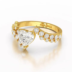 1.57 CT Heart Shaped Lab Diamond Ring Jama Jewels