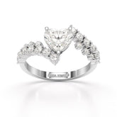 1.57 CT Heart Shaped Lab Diamond Ring