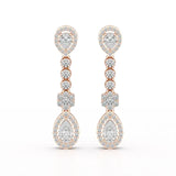 1.57 CT Pear Cut Lab Diamond Earring