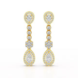 1.57 CT Pear Cut Lab Diamond Earring