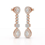 1.57 CT Pear Cut Lab Diamond Earring