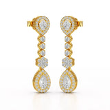 1.57 CT Pear Cut Lab Diamond Earring