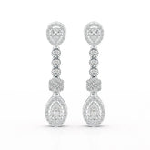 1.57 CT Pear Cut Lab Diamond Earring
