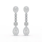 1.57 CT Pear Cut Lab Diamond Earring