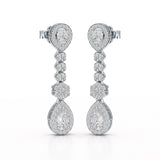 1.57 CT Pear Cut Lab Diamond Earring