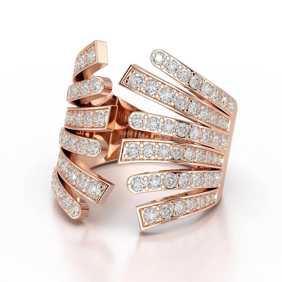 1.58 CT Multi Layer Lab Diamond Ring Jama Jewels