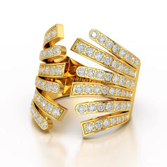 1.58 CT Multi Layer Lab Diamond Ring Jama Jewels