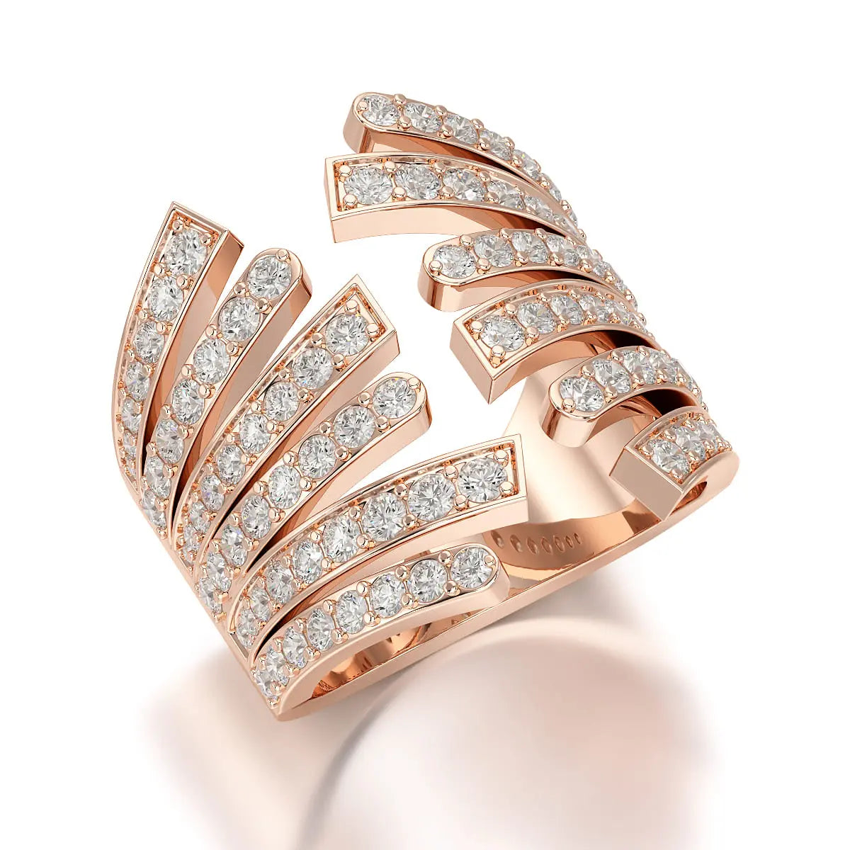 1.58 CT Multi Layer Lab Diamond Ring Jama Jewels