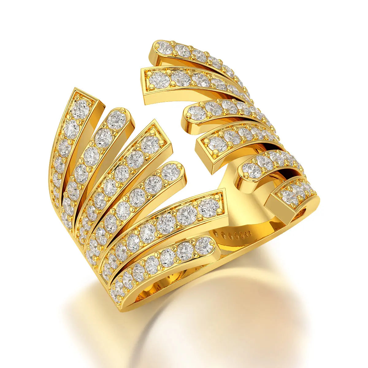 1.58 CT Multi Layer Lab Diamond Ring Jama Jewels