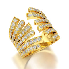 1.58 CT Multi Layer Lab Diamond Ring Jama Jewels