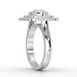 1.63 CT Lab Diamond Round Cut Halo Ring