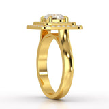 1.63 CT Lab Diamond Round Cut Halo Ring